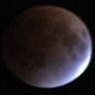 Nearly total eclipse showing the reddish color