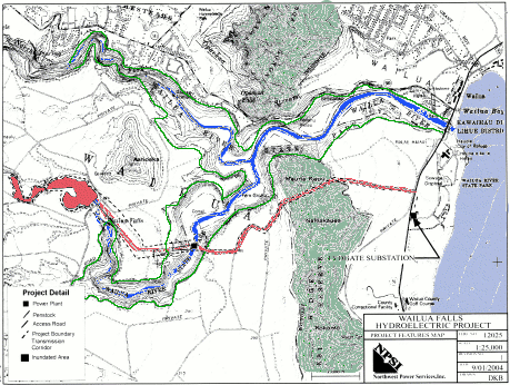Map of the proposed hydro-electric project
